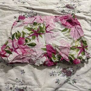 Guess Floral Pink and Green Shorts